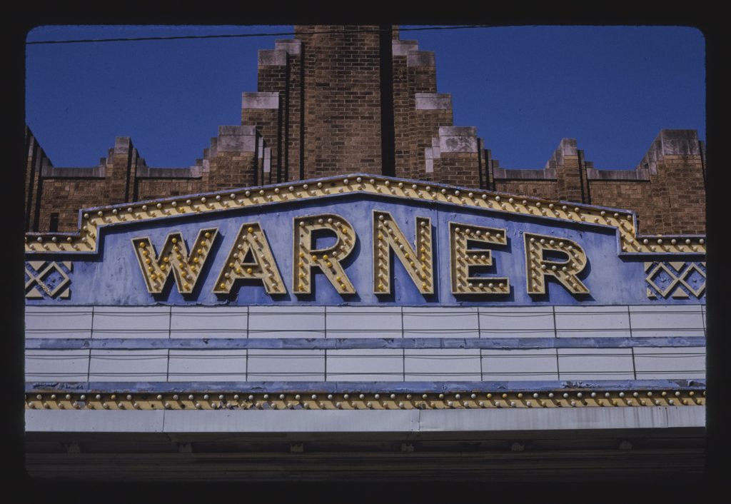 1930 - Warner Theater Morgantown - photo by John Margolies and courtesy of Library of Congress